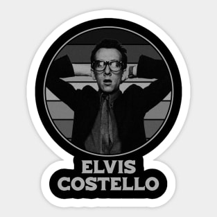 retro elvis costello Sticker